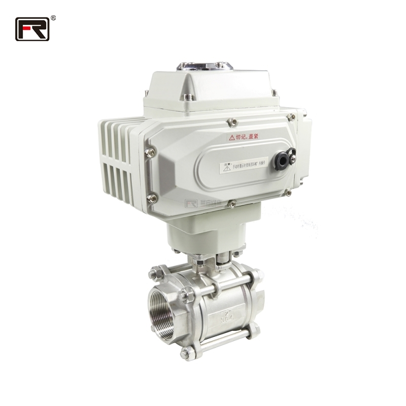 Electric single thread ball valve