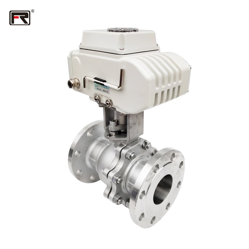 Electric single-way flange ball valve