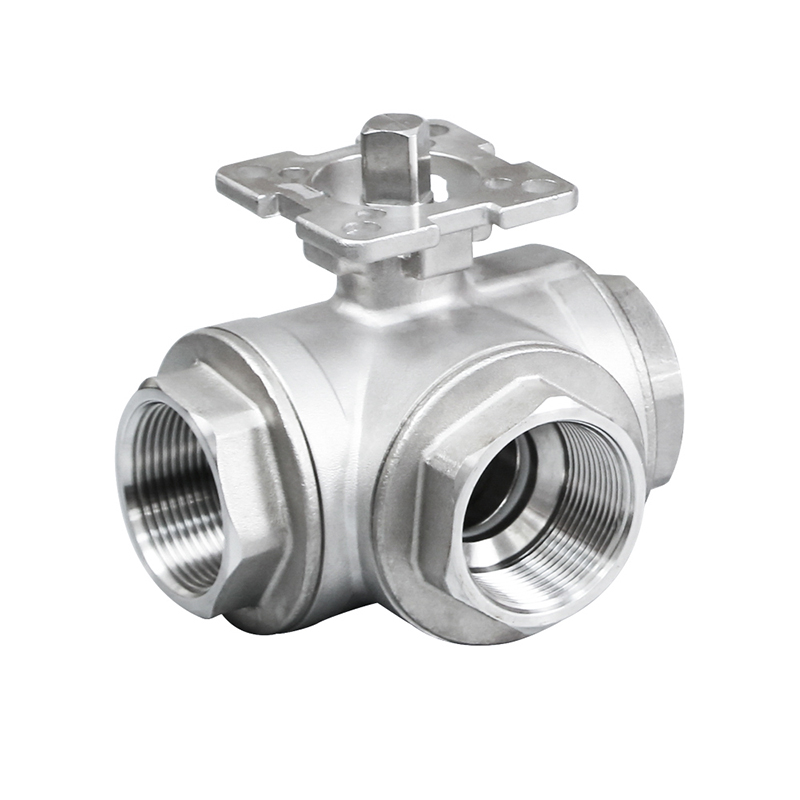 High Platform 3-way thread ball valve