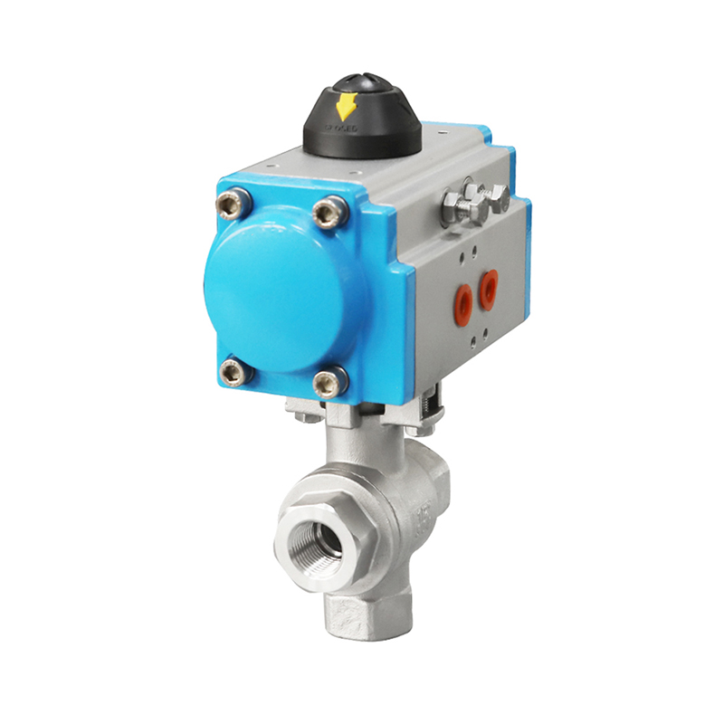 Pneumatic Vertical 3-way Ball Valve