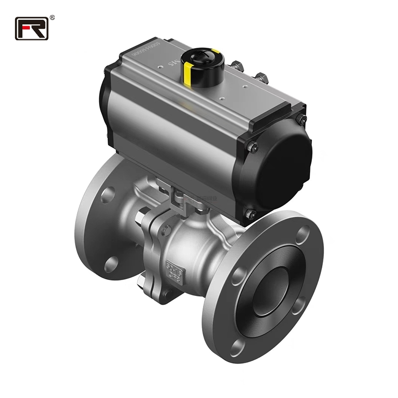 Pneumatic flange 2-way ball valve