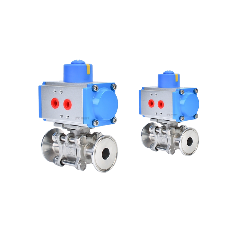 Pneumatic quick-install  2-way ball valve