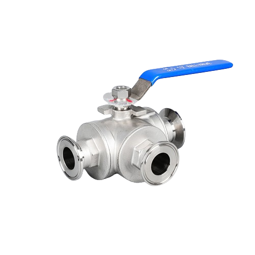 Manual three-way quick release ball valve